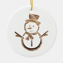 Niedlicher Schneemann Elegantes Gold und Weiß