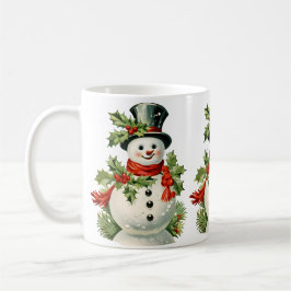 Niedlicher Schneemann: Frohe Weihnachten Kaffeetasse