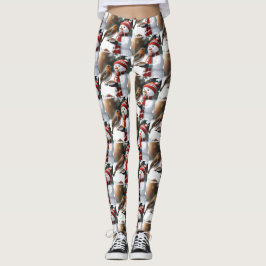 Niedlicher Schneemann fütterte ein robustes Weihna Leggings