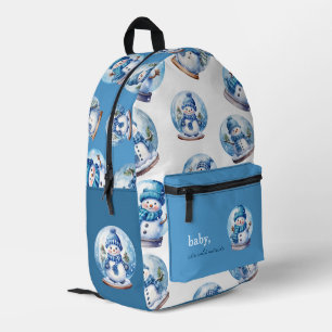 Niedlicher Schneemann im Snowball Kinderrückpack Bedruckter Rucksack