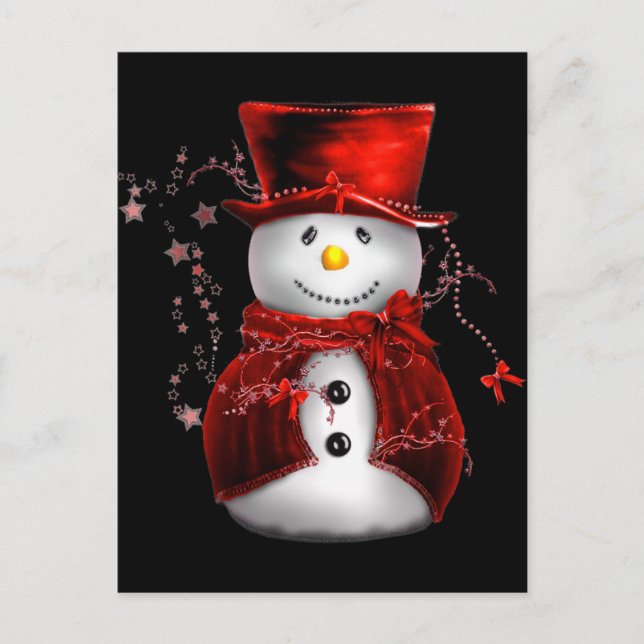 Niedlicher Schneemann in Red Velvet Weihnachten (Vorderseite)