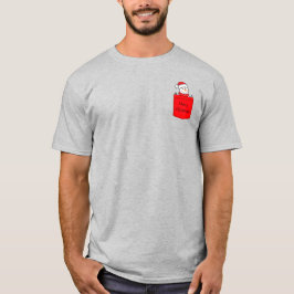Niedlicher Schneemann in roten Taschenchristen T-Shirt