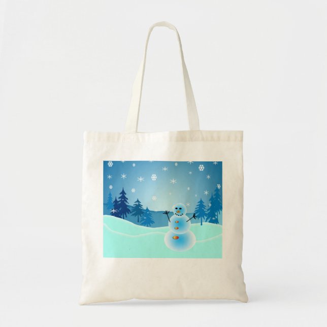 Niedlicher Schneemann Tragetasche (Vorne)