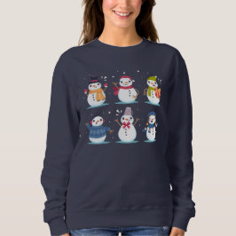 Niedlicher Schneemann Weihnachts-Pullover Sweatshirt