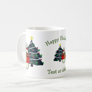 Niedlicher Schneemannbaum Personalisierter Weihnac Kaffeetasse