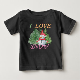 Niedlicher Schneemensch Baby T-shirt