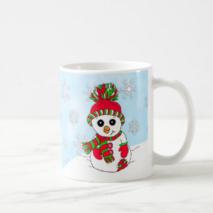 Niedlicher Schneeschuh Weihnachtsfeiertage Kaffeetasse