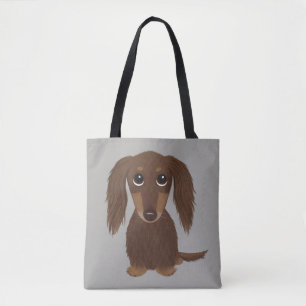 Niedlicher Schokolade Braune Dackel Hund Tasche