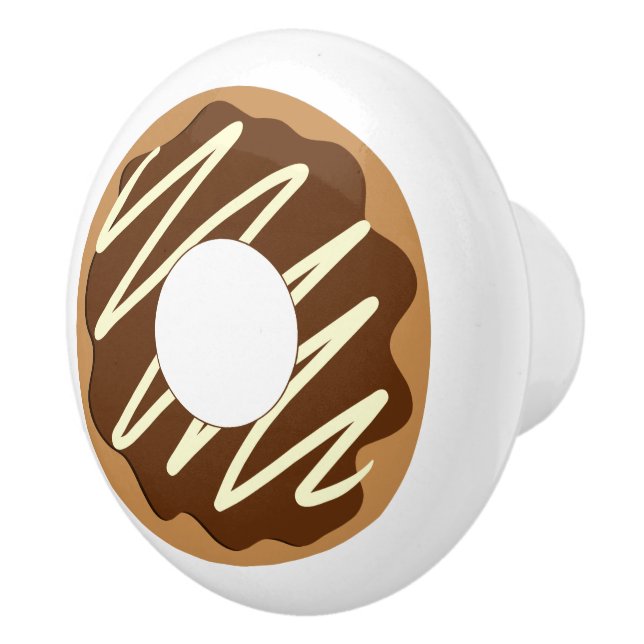 Niedlicher Schokolade-Donut-Design-Keramik ziehen  Keramikknauf (Rechts)