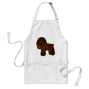 Niedlicher Schokoladen-Cockerspaniel-Cartoon Schürze