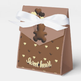 Niedlicher Schokoladenbär Baby Duschbox Geschenkschachtel