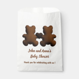 Niedlicher Schokoladenbär Babydusche Geschenktütchen