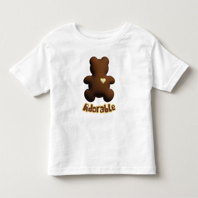 Niedlicher Schokoladenbär T - Shirt (Vorderseite)