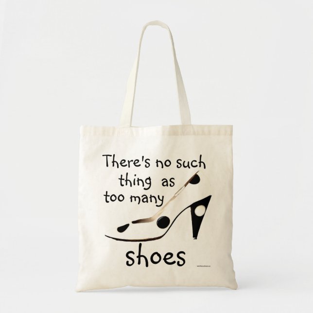 Niedlicher Schuh-Slogan für Mode Shopaholic Tragetasche (Vorne)