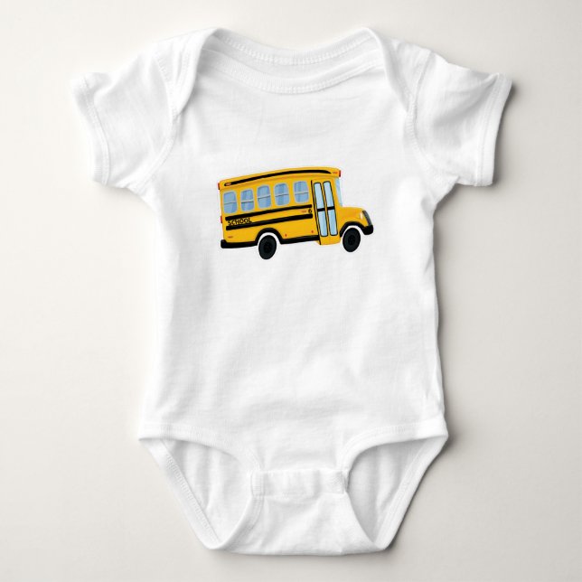 Niedlicher Schulbus-Baby-Bodysuit Baby Strampler (Vorderseite)