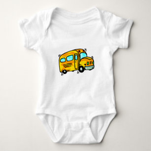 Niedlicher Schulbus Baby Strampler