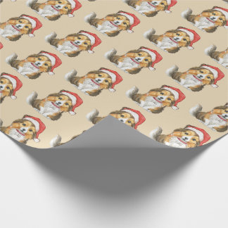 Niedlicher Schutz in Santa's Hutwackelpapier Geschenkpapier