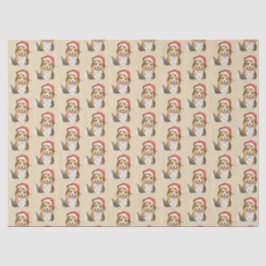 Niedlicher Schutz in Santa's Hutwackelpapier Seidenpapier