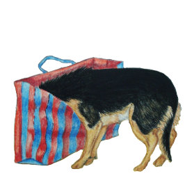 Niedlicher Schwarz-Bein-Hund-Spaß Gepäckanhänger