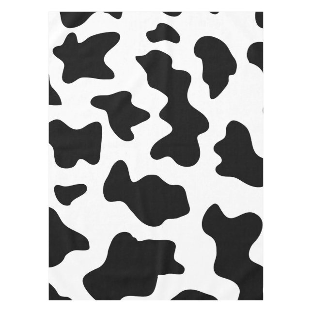 niedlicher Schwarz-Weiß-Kuhdruck Tischdecke (Vorderseite)