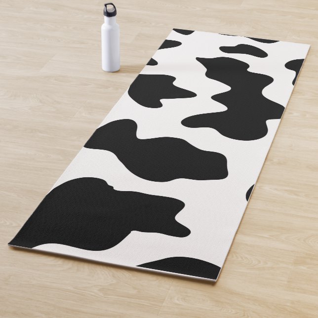 niedlicher Schwarz-Weiß-Kuhdruck Yogamatte (Beispiel)