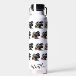 Niedlicher Schwarz-weißer Power Rennen Monster Tru Trinkflasche