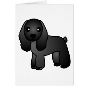 Niedlicher schwarzer Cockerspaniel-Cartoon