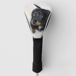 Niedlicher schwarzer Dackel Welpenhund Golf Headcover