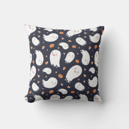 Niedlicher Schwarzer Geist und Pumpkin Kissen