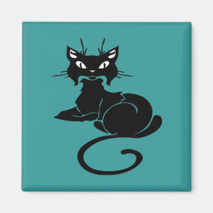 Niedlicher schwarzer Kitty Magnet