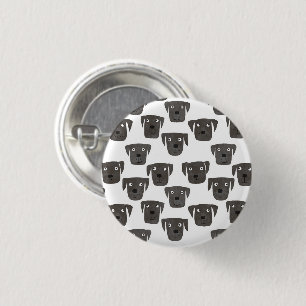 Niedlicher Schwarzer Labrador Retriever Hund Button