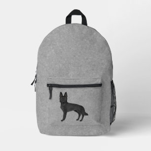 Niedlicher schwarzer Schäferhund Bedruckter Rucksack