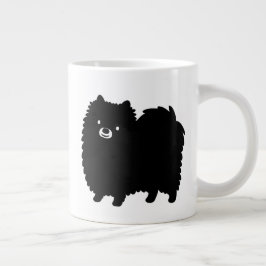 Niedlicher Schwarzer Spitz Jumbo-Tasse