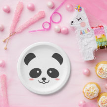 Niedlicher schwarzer und weißer Kawaii-Panda-Bär