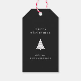 Niedlicher Schwarzer Weihnachtsfeiertag Geschenkanhänger