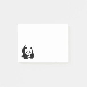 Niedlicher Schwarzweiss-Panda-Bär Post-it Klebezettel