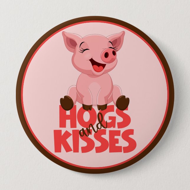 Niedlicher Schweinerpuppen Button (Vorderseite)