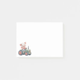 Niedlicher Schweinezuchttraktor Post-it Klebezettel