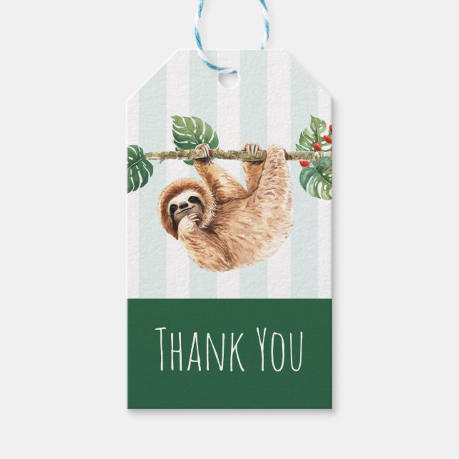 Niedlicher Schwung - Danke Geschenkanhänger (Vorderseite)