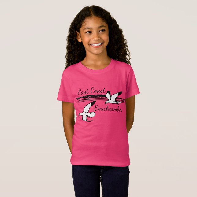 Niedlicher Seagull Beach East Coast Beachcomber im T-Shirt (Vorne ganz)