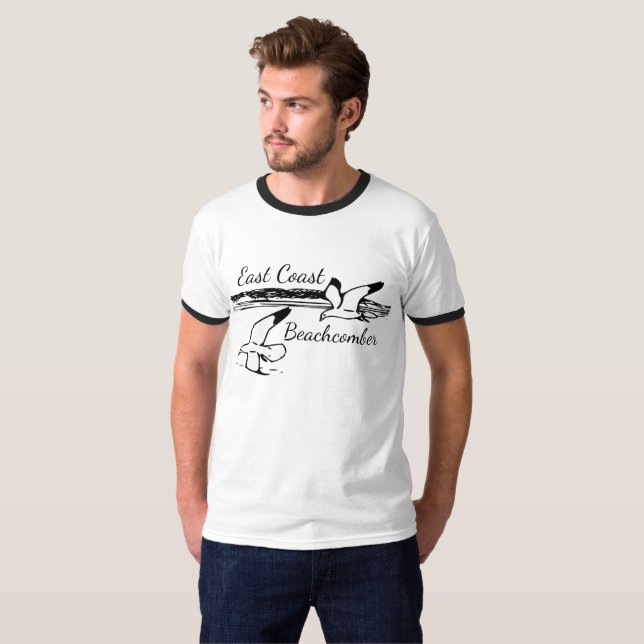Niedlicher Seagull Beach East Coast Beachcomber im T-Shirt (Vorne ganz)