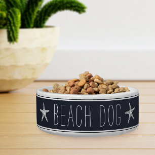 Niedlicher Seehund mit blauem und weißem Starfish Napf