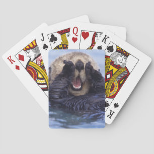 Niedlicher Seeotter Alaska, USA Spielkarten
