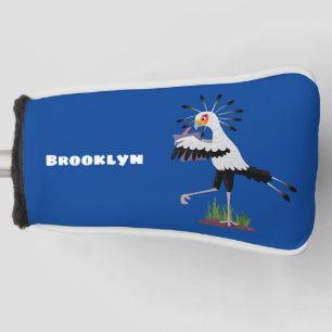 Niedlicher Sekretär Vogel schreibt Notizen Cartoon Golf Headcover