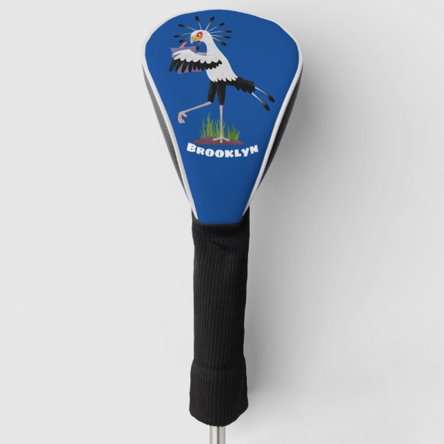 Niedlicher Sekretär Vogel schreibt Notizen Cartoon Golf Headcover (Vorderseite)