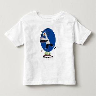 Niedlicher Sekretär Vogel schreibt Notizen Cartoon Kleinkind T-shirt