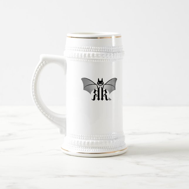 Niedlicher Sensenmann Stein Bierglas (Links)
