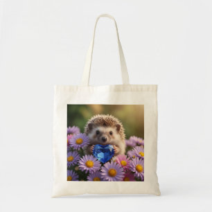 Niedlicher September-Igel mit Saphirherz Tragetasche