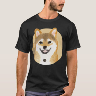 Niedlicher Shiba Inu Hund japanische Malerei Minim T-Shirt