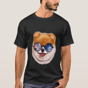 Niedlicher Shiba Inu Welpe in Retro Galaxy Glass D T-Shirt